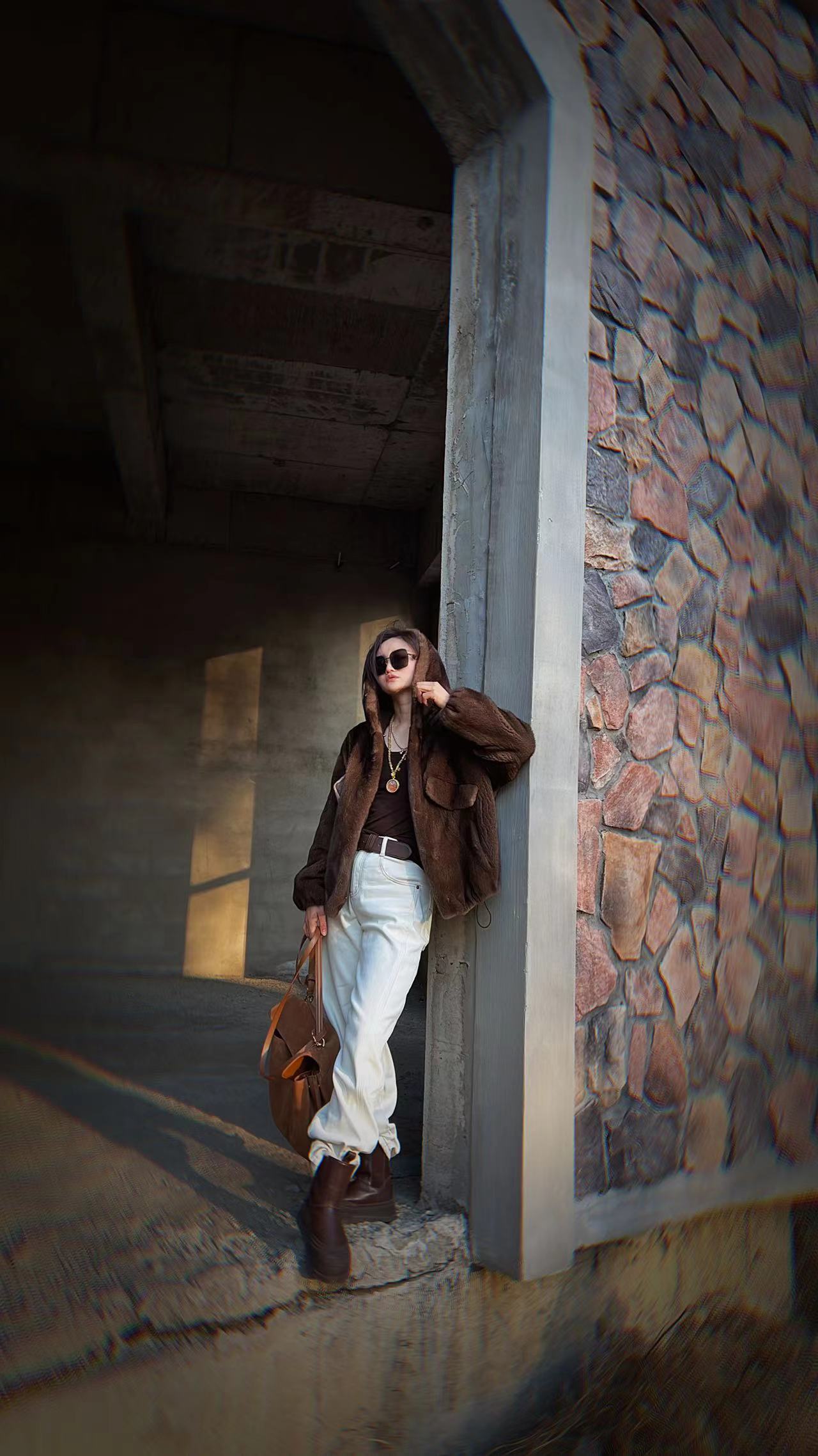 【冰依恋】BYL时尚休闲设计师韩版宽松百搭短外套