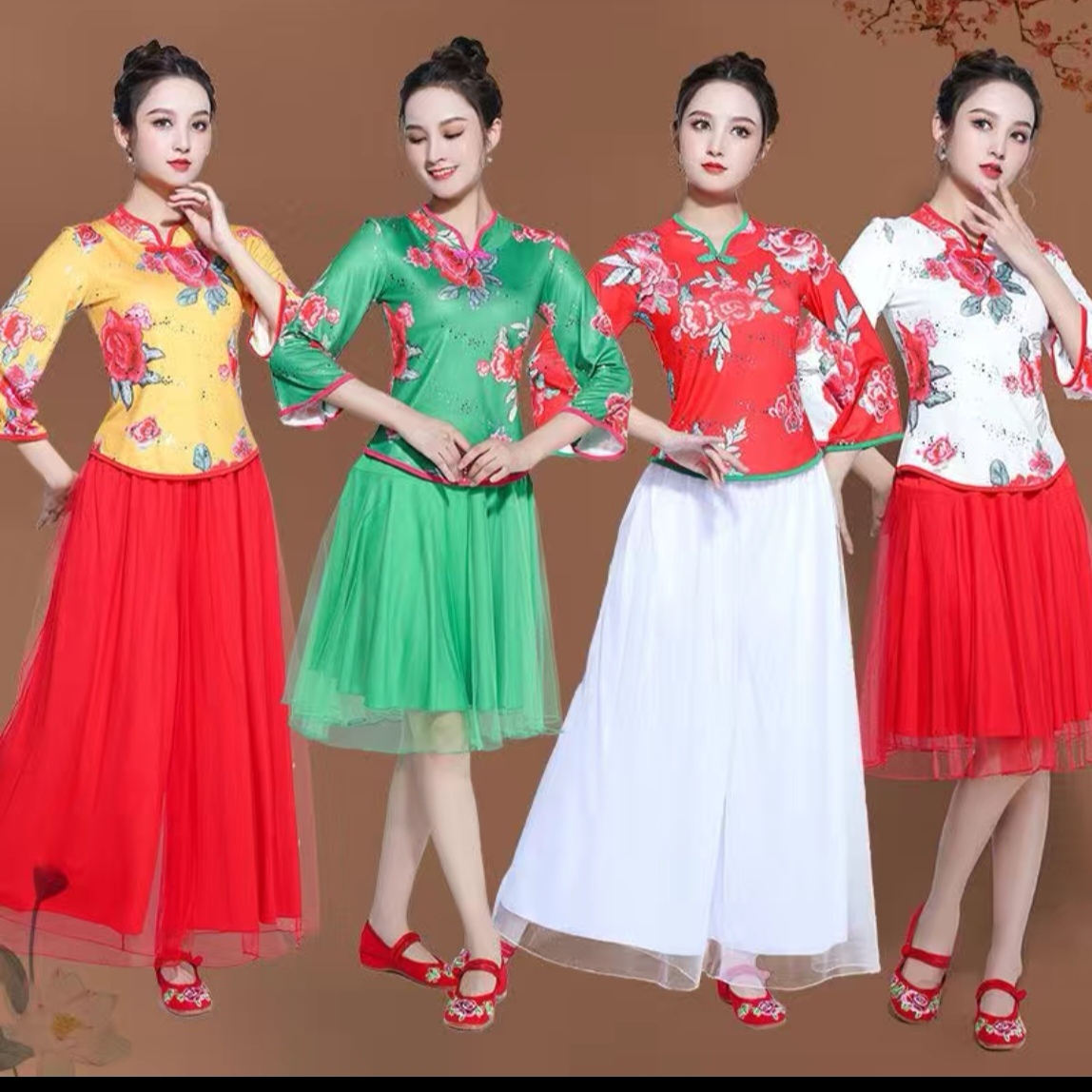 中老年秧歌服打鼓服湖南厂家发货