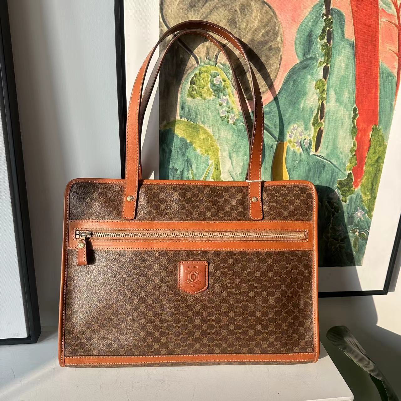 95新 Celine/思琳 老花手提包【奢满满奢品H】x259001