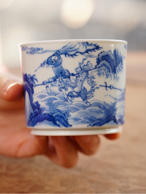天心雅器哪吒闹海杯