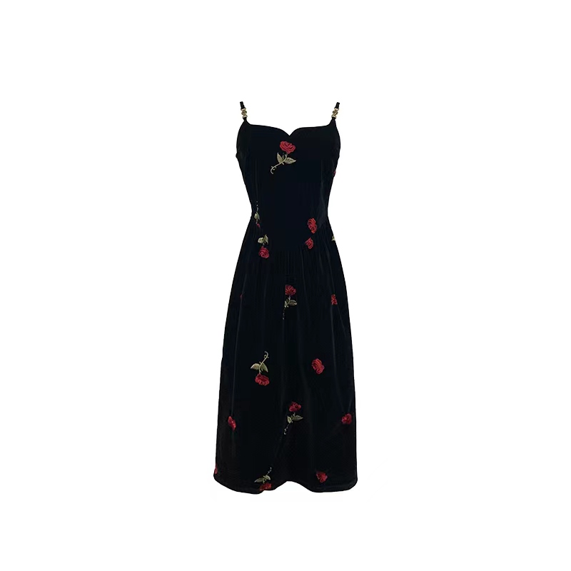 Yeah Me-【朗姆玫瑰】2023年秋冬新款显瘦收腰连衣裙-30156K