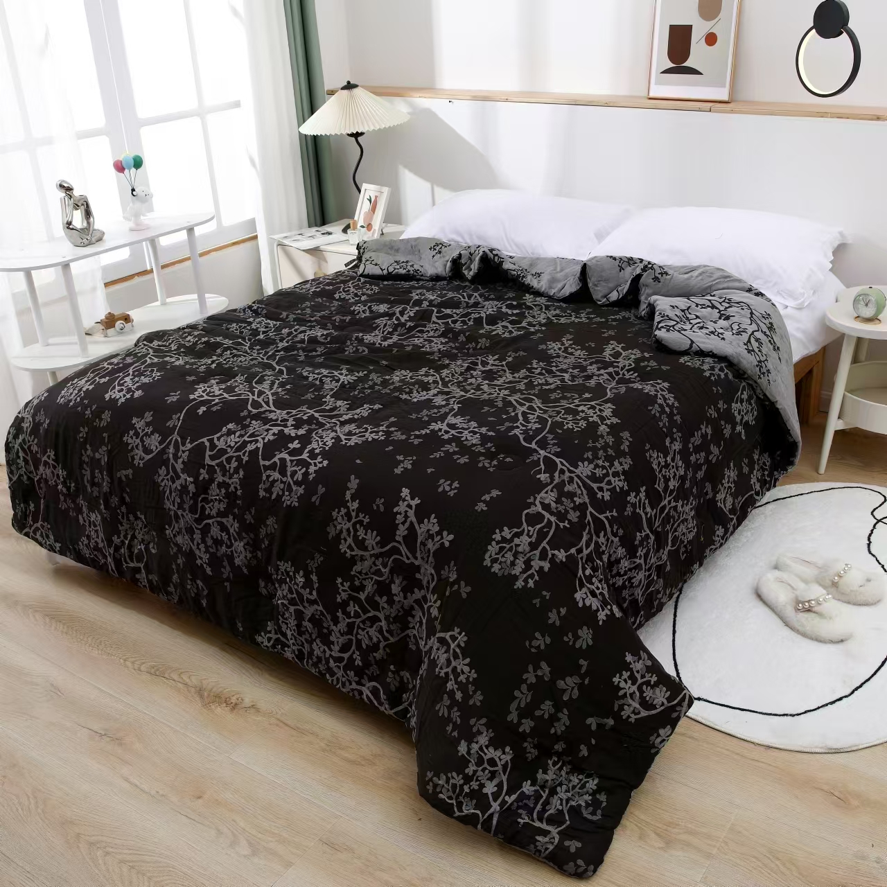 【茶寂.灰咖】上新高端中古老钱风纯棉纱布床品双人四季被子