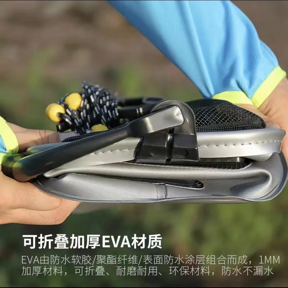 【渔我同行优选】户外方口折叠打水桶轻便打水装鱼桶加厚耐用水桶