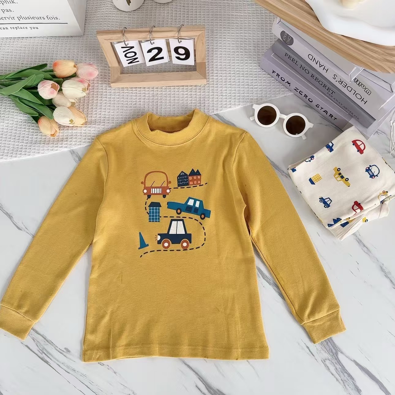 A类！男童秋冬中领纯棉秋衣裤套装1301