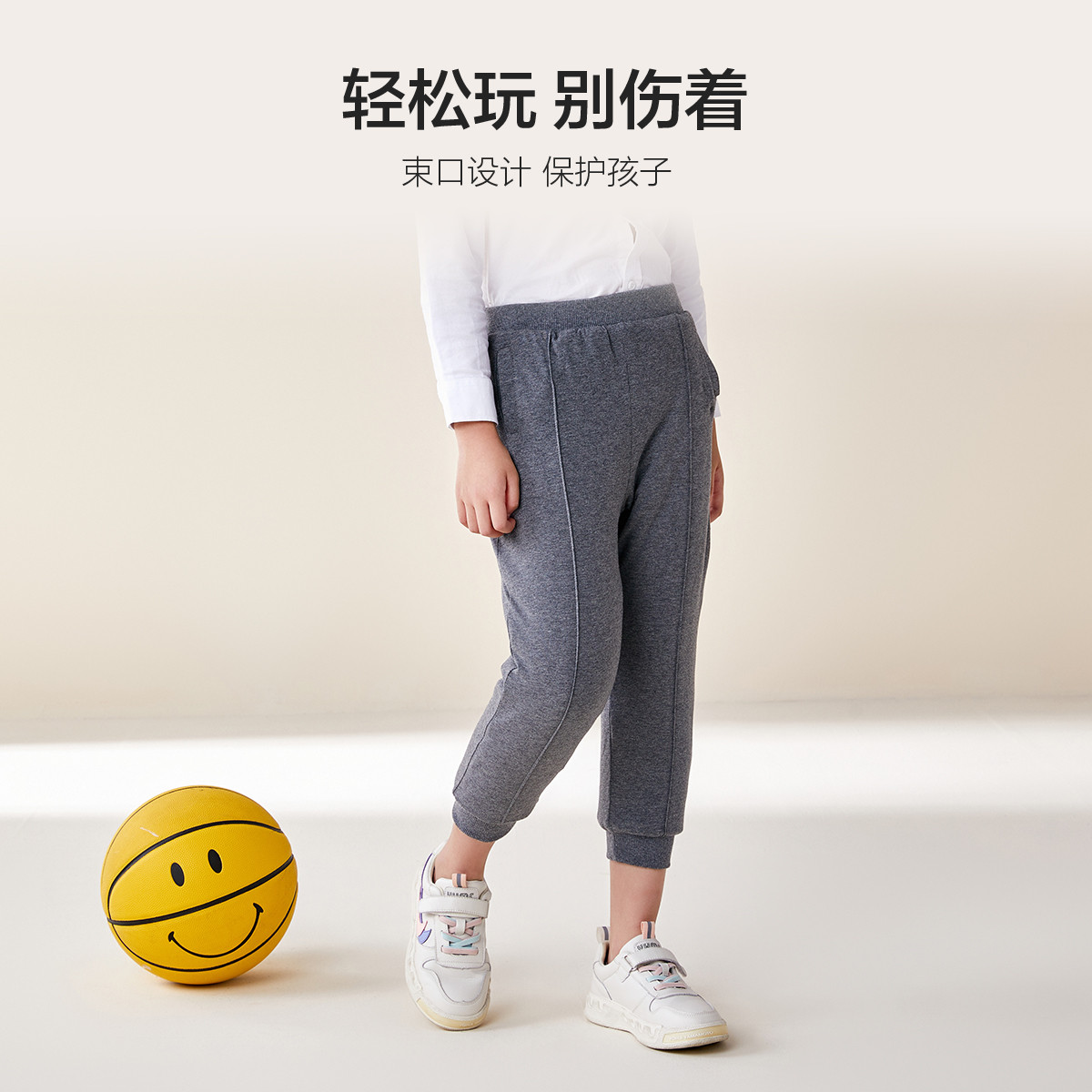 女童加厚针织保暖棉裤 灰色876