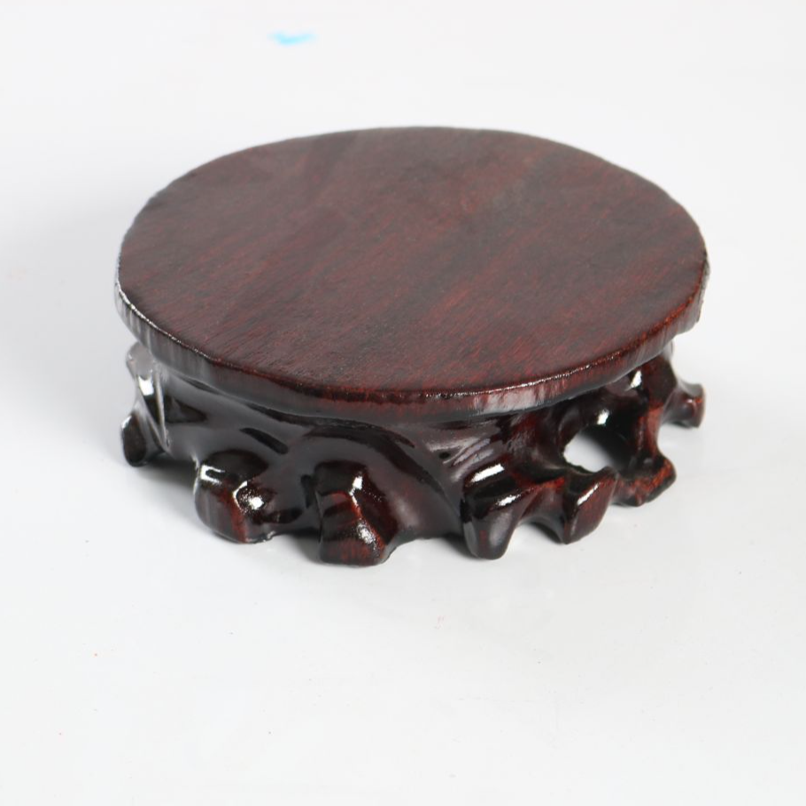 b003-3圆形直径16厘米实木奇石底座可挖槽瓷器花瓶花盆摆件托架