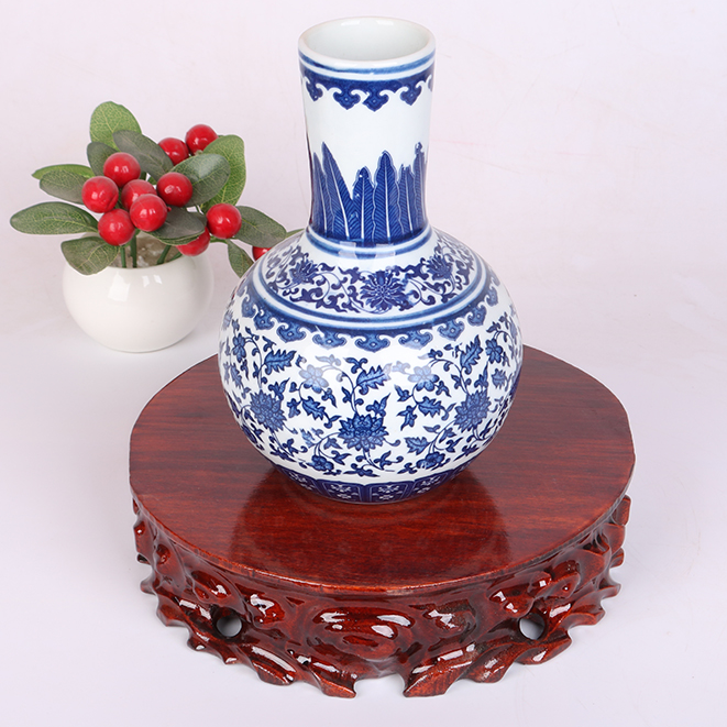 a003a-2直径30圆形实木奇石底座石头木座子工艺品摆件瓷器花盆座