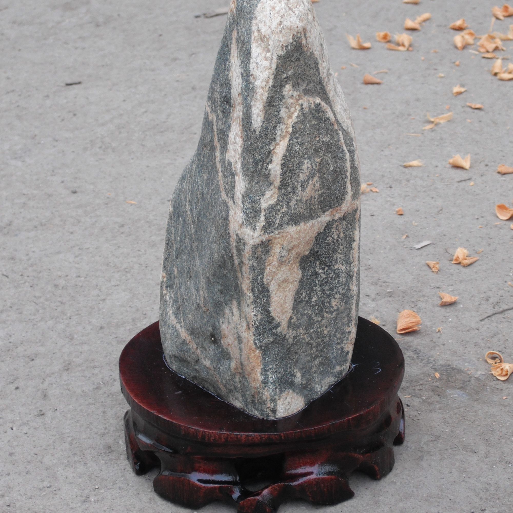 b003-4圆形直径14厘米实木奇石底座可挖槽瓷器花瓶花盆摆件托架