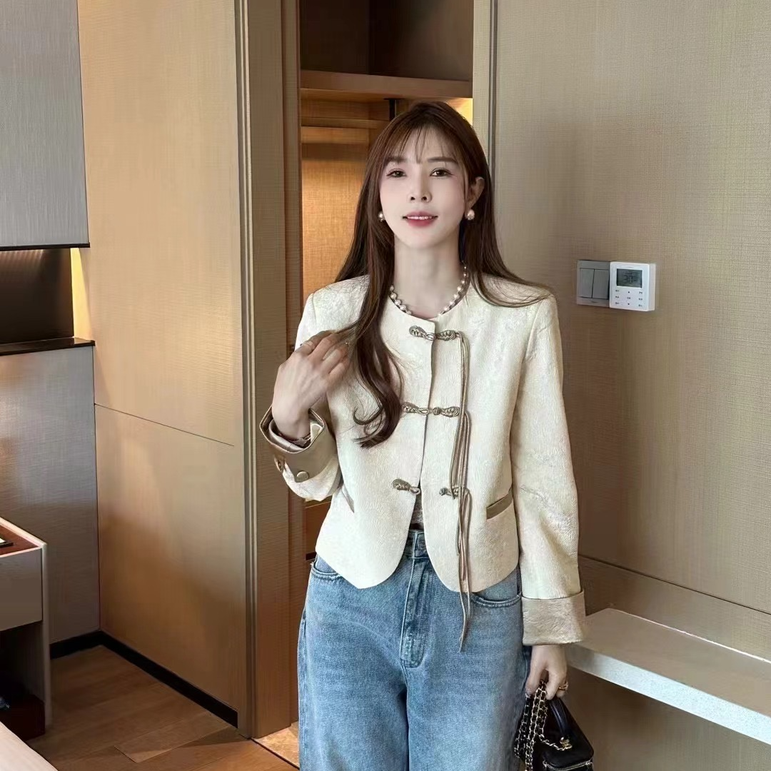 春季小香风时尚复古新中式上衣女百搭外套