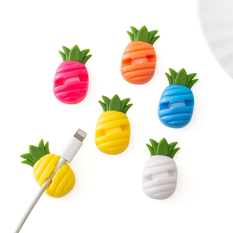 可爱菠萝挂钩免打孔无痕固定夹创意自粘收纳夹强力粘钩免钉粘贴