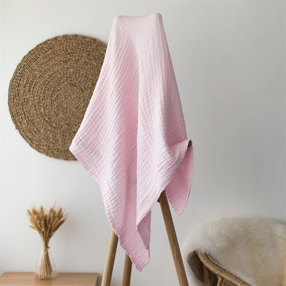 雅赞【棉花糖褶皱浴巾】幼儿新疆长绒棉纱布棉花糖浴巾柔软巾浴巾