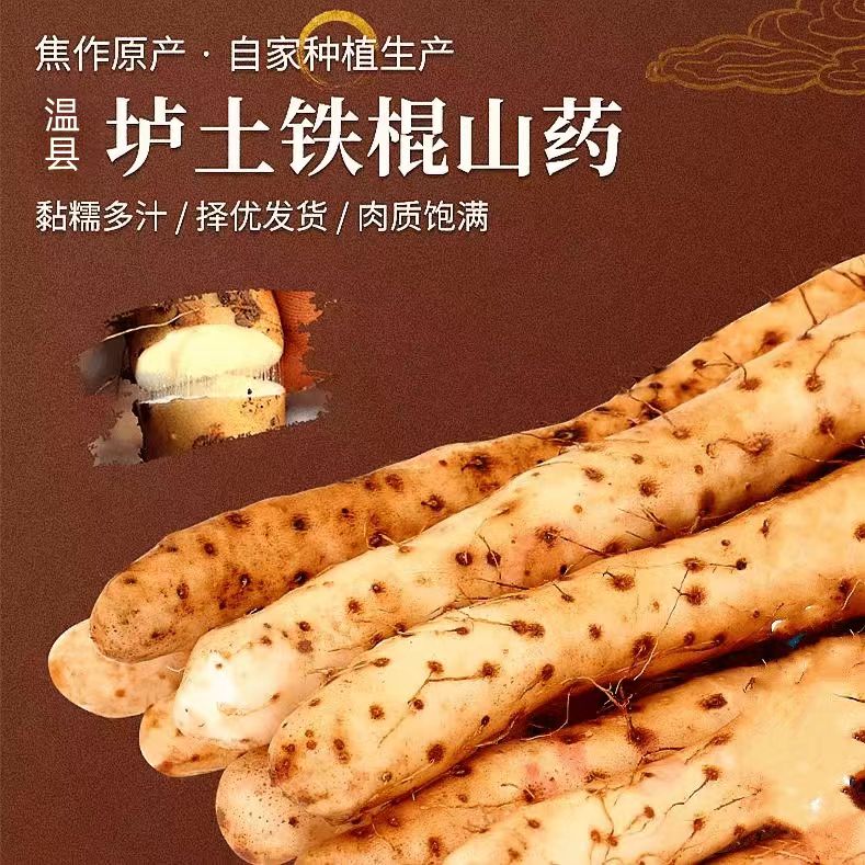   温县垆土铁棍怀山药 新鲜现挖香甜粉糯  河南焦作5斤