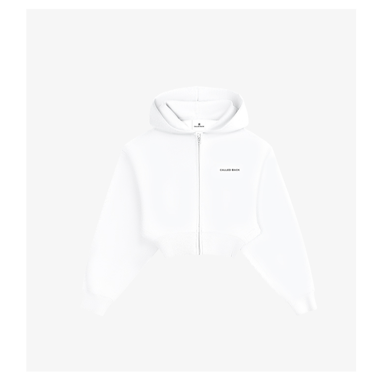 CALLED BACK新款设计感休闲宽松经典白色连帽蝙蝠袖卫衣240644