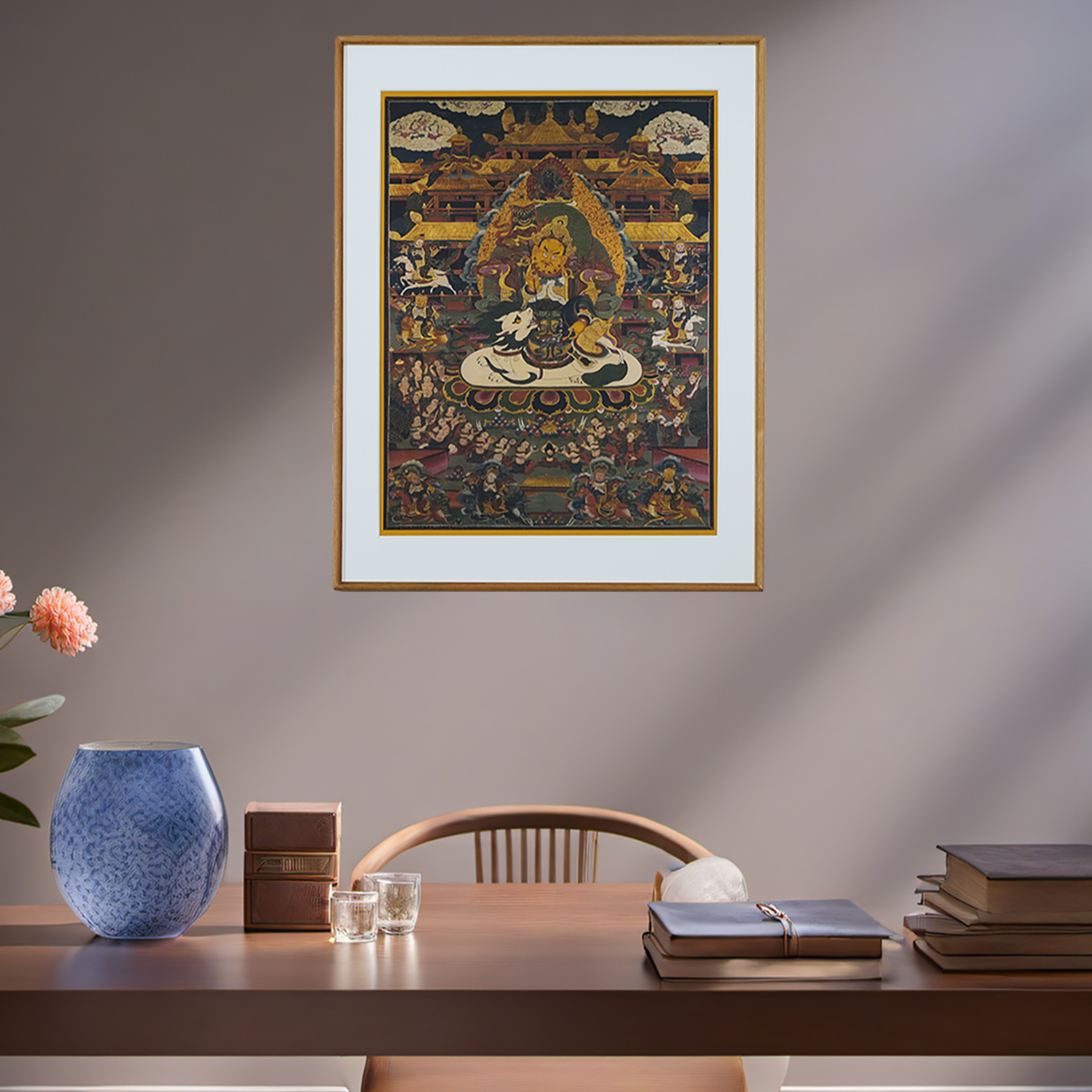 《财宝天王图》 艺术装饰画 客厅 书房挂画