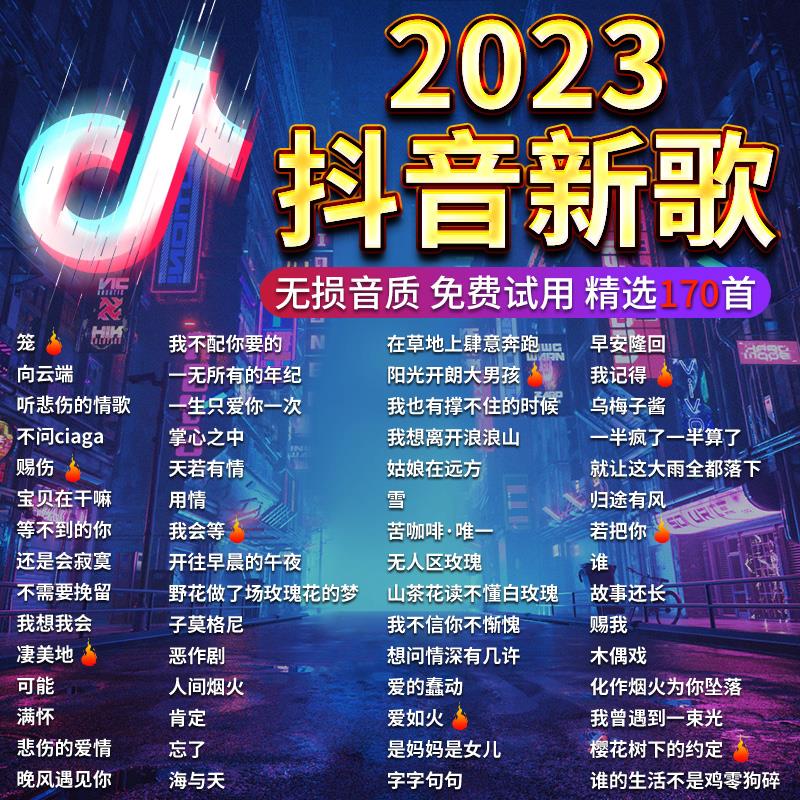载cd碟片抖音2023最新流行无失真高音质dj正品重低音歌曲热门音乐