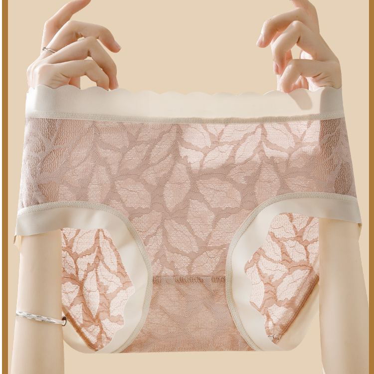 MX587夏季舒适透气裸感中腰女士内裤蕾丝性感时尚亲肤薄款无痕