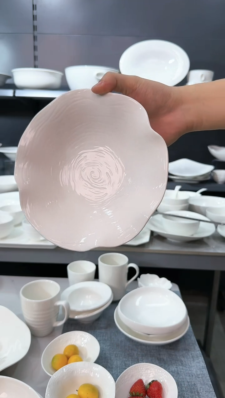 【闪购商品】瓷其他8.5寸荷口自然碗
