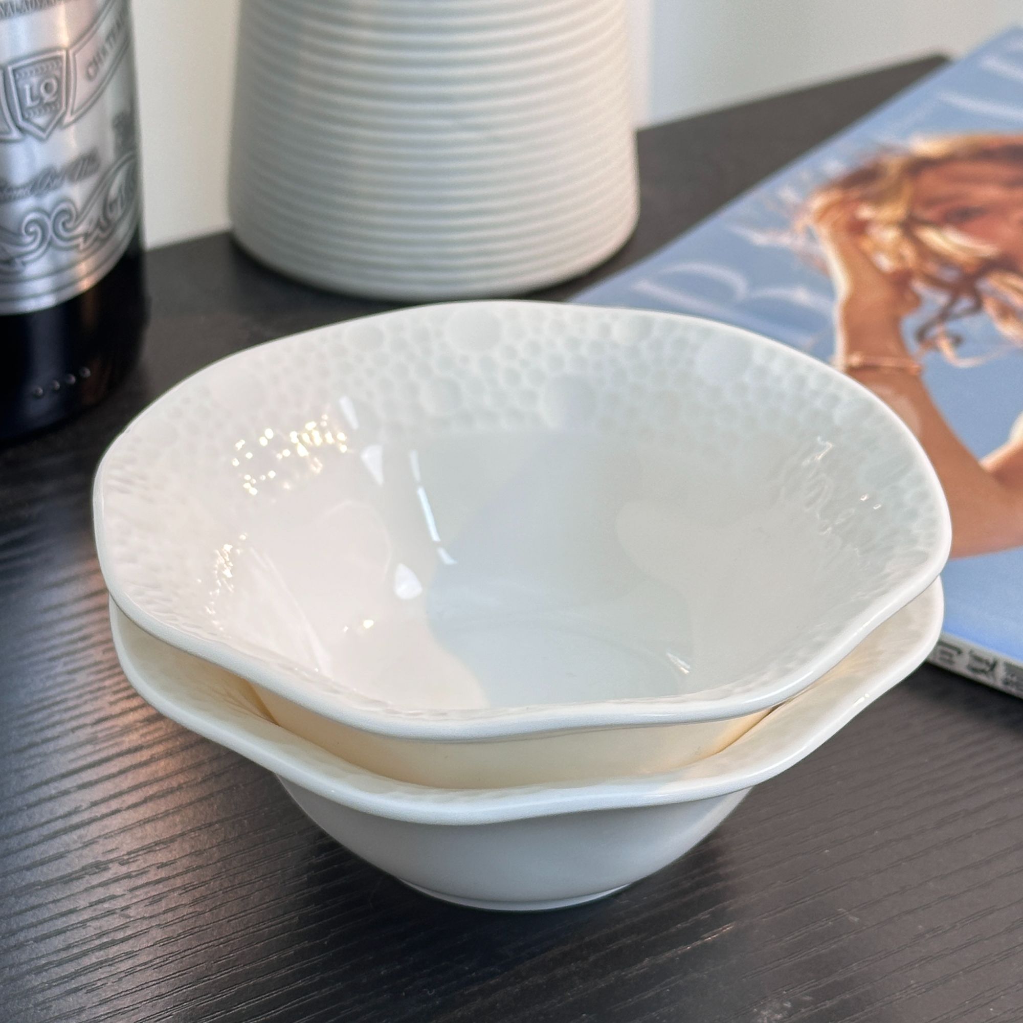 11cm 4.5寸多福波浪小吃碗小味碟（2个装）