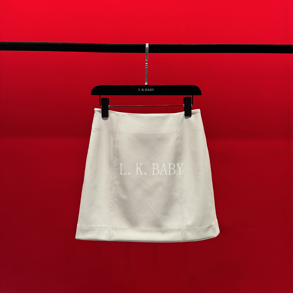 【L.K BABY】蜜桃甜心  时髦芭比辣妹性感蛋白皮裙显瘦百搭