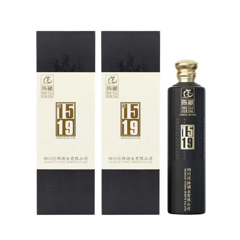 微炫沱牌1519陈藏浓香型固态白酒六粮酿造礼盒装52度500ml*1瓶
