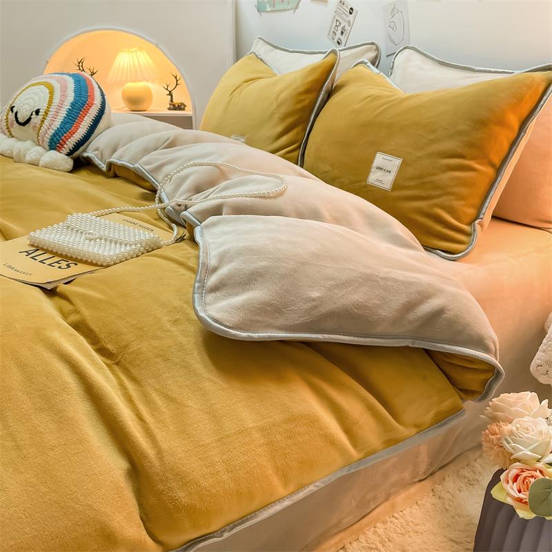 牛奶绒冬季珊瑚绒被套单件双面法兰绒学生宿舍单人被罩冬天加绒厚