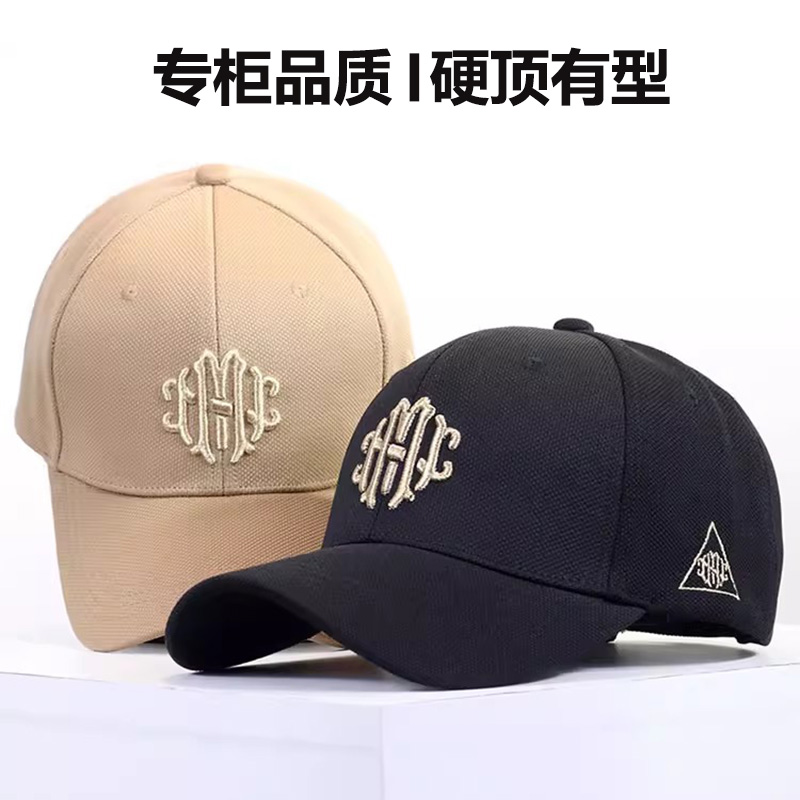 新款韩版男女款硬顶鸭舌帽潮牌休闲百搭四季款棒球帽显脸小