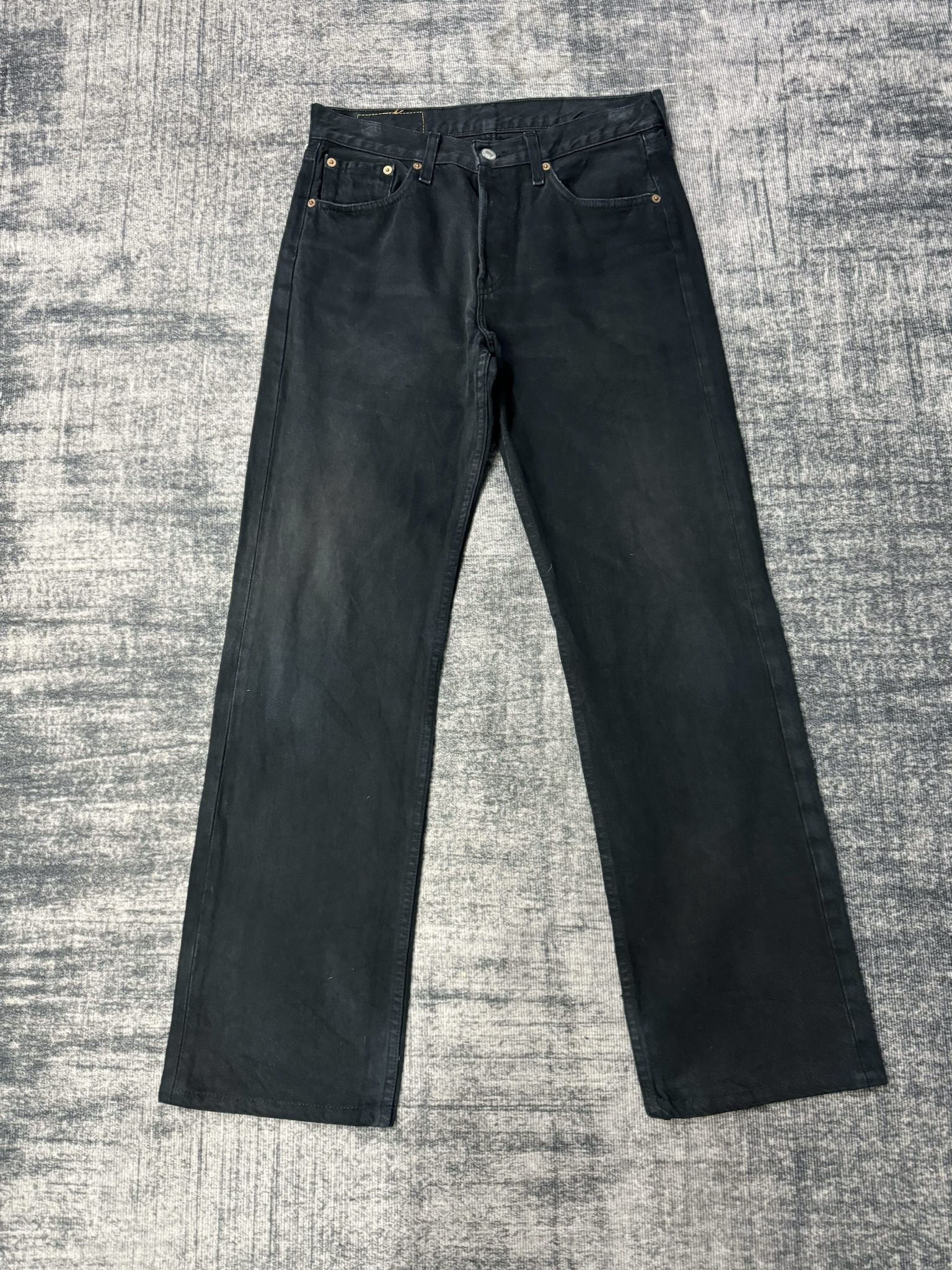 VintageLevis501水洗复古直筒男士黑色牛仔裤 W76/L100 (3014)