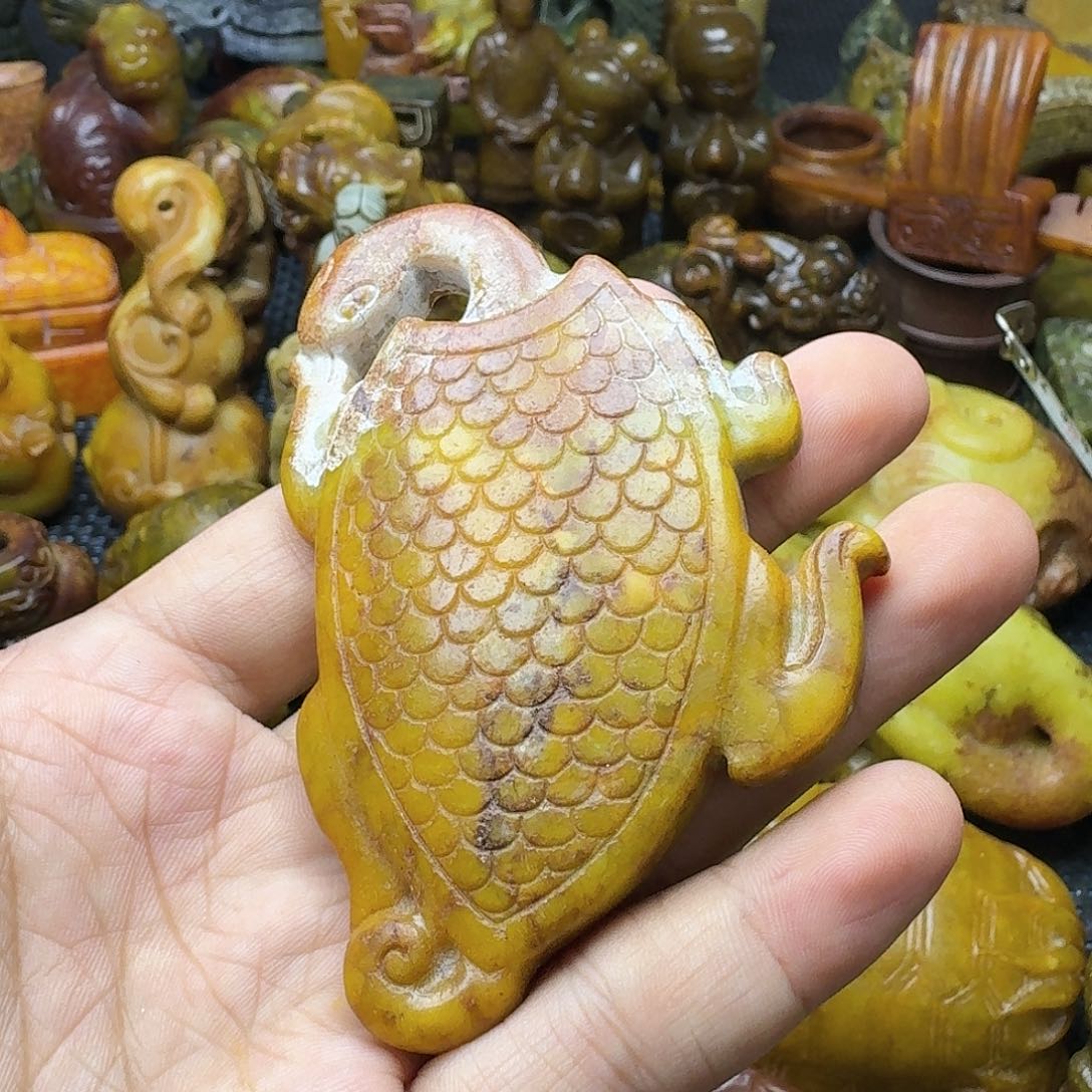 白玉菩提吊坠。。71