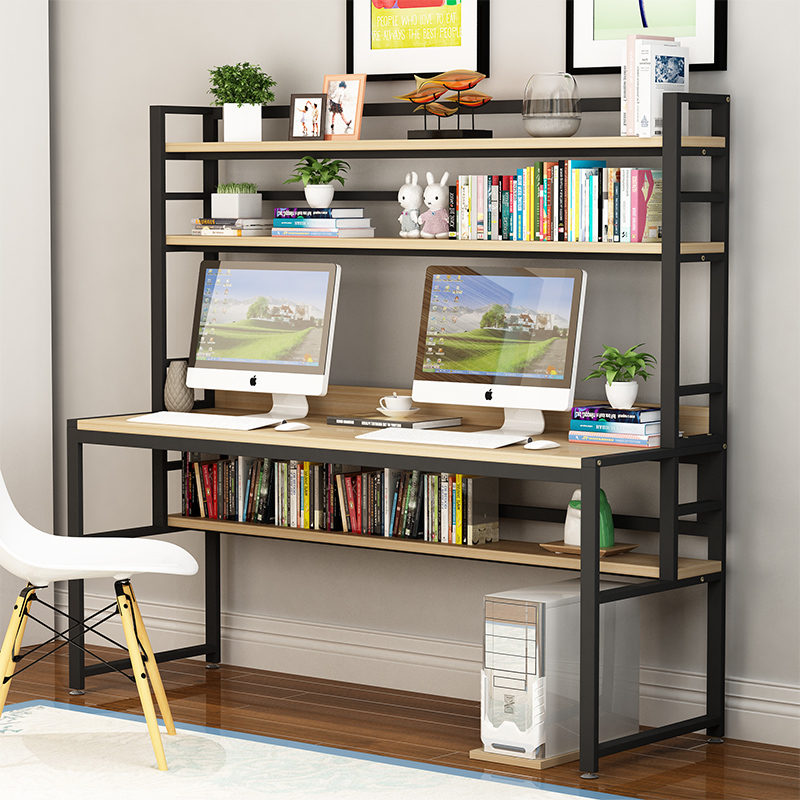 【工厂价】简约学生书桌书架一体电脑桌台式家用儿童学习桌