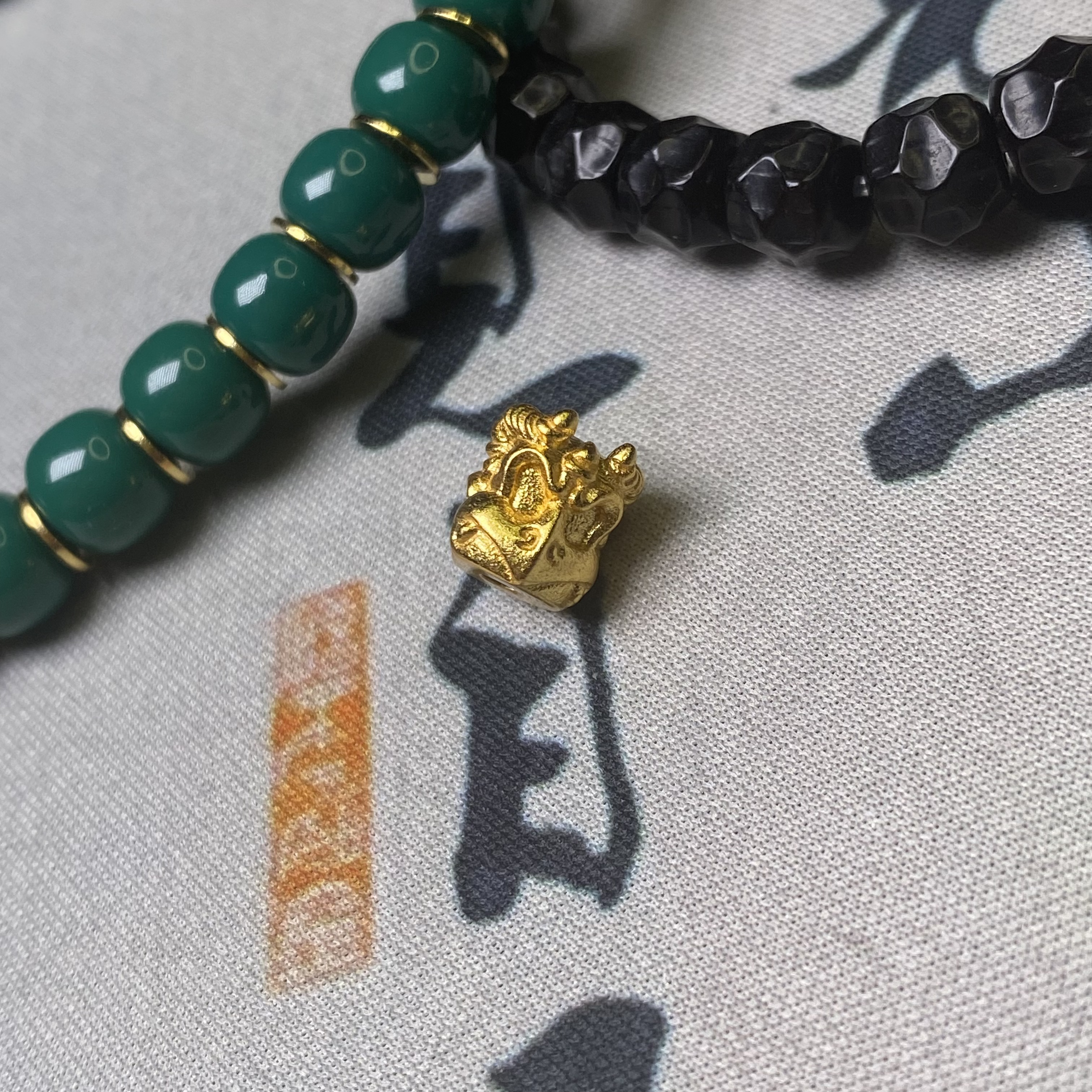 925银银制品 【8mm大鹏鸟】8mm尺寸925银大鹏鸟文玩顶腰珠配饰