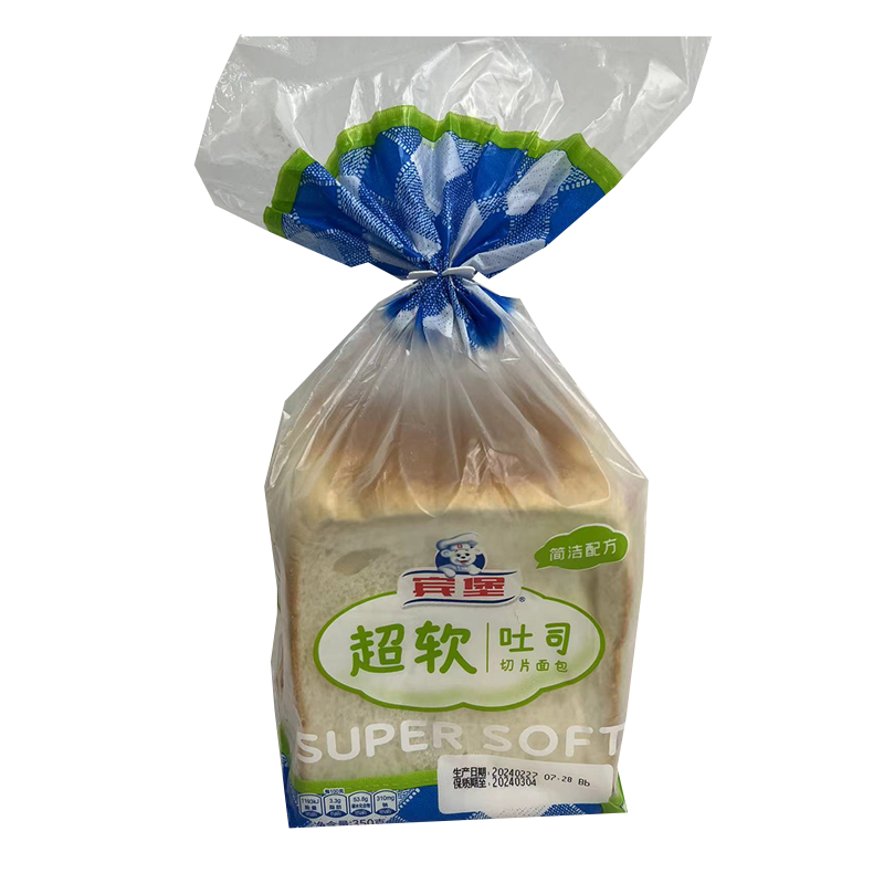 宾堡超软吐司切片面包 350克/袋
