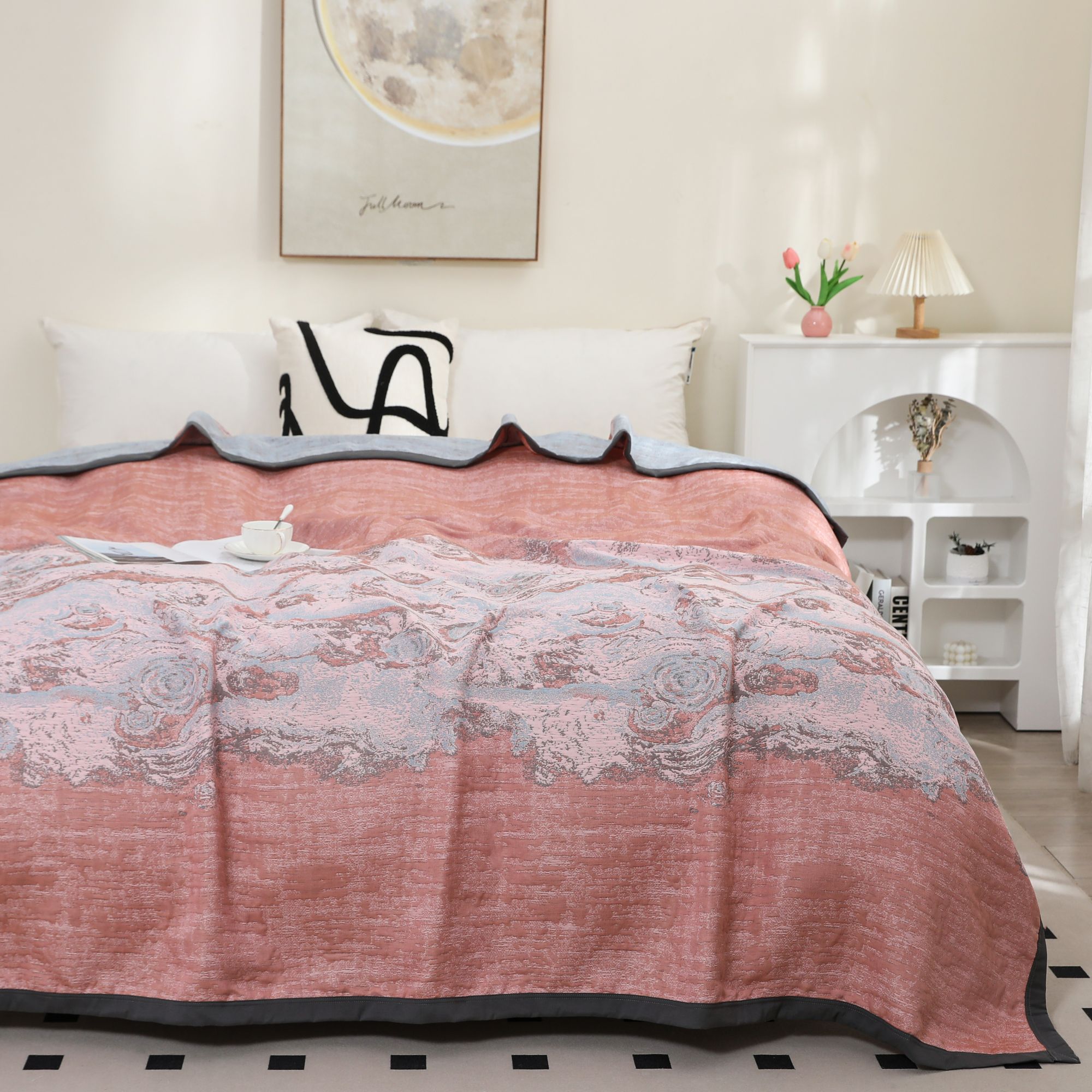 【初澜】240*250cm多功能亲肤透气加大床盖可机洗床盖