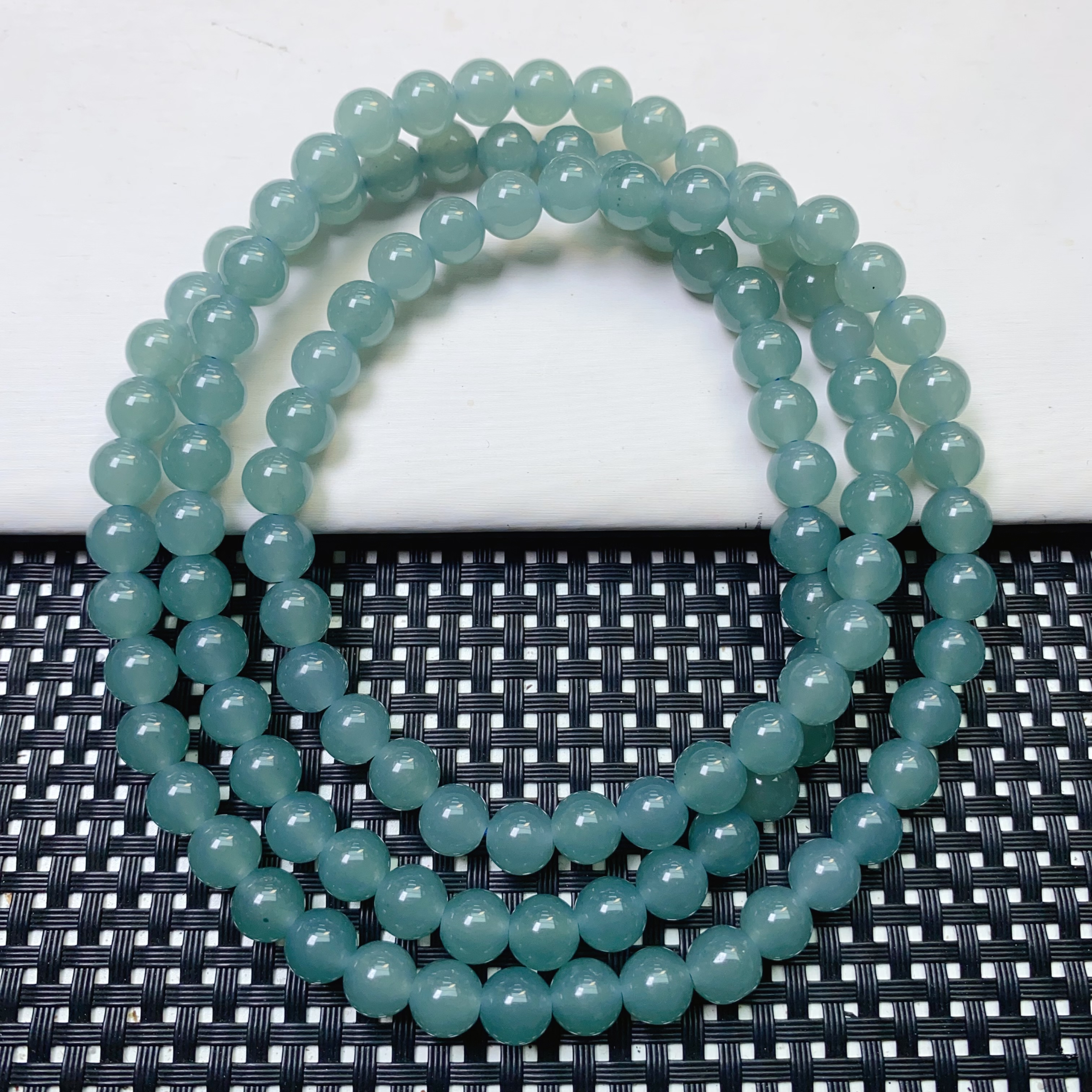 [石矿]A184蓝水系108颗8M项链