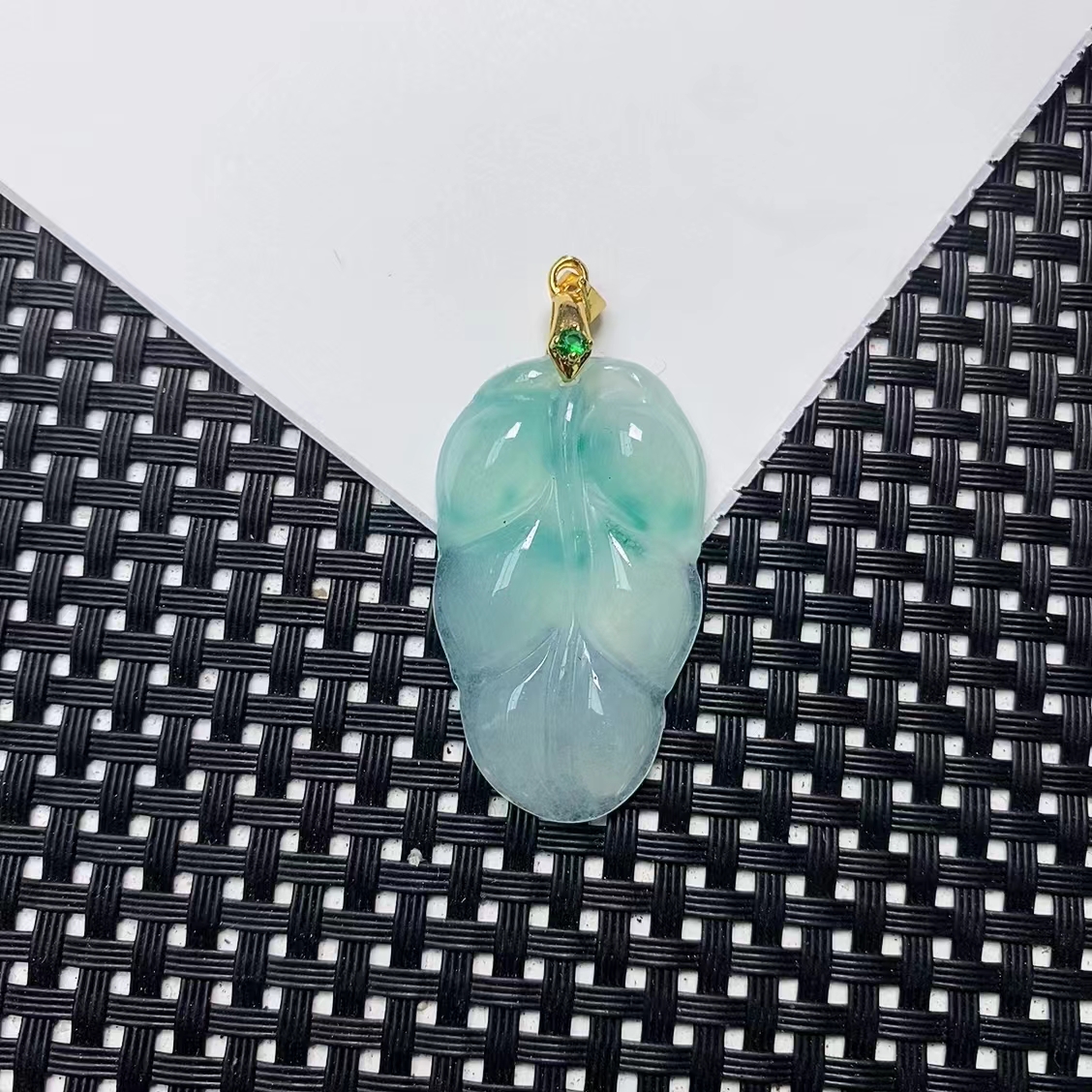 [石矿]A306绿花叶子设计轻奢时尚手链手串项链