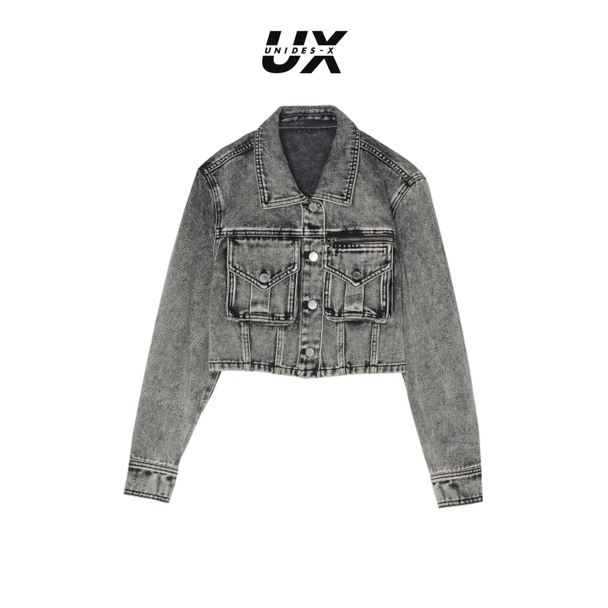 UX2024秋季新款修身短款牛仔外套女显瘦百搭复古小个子上衣超好看