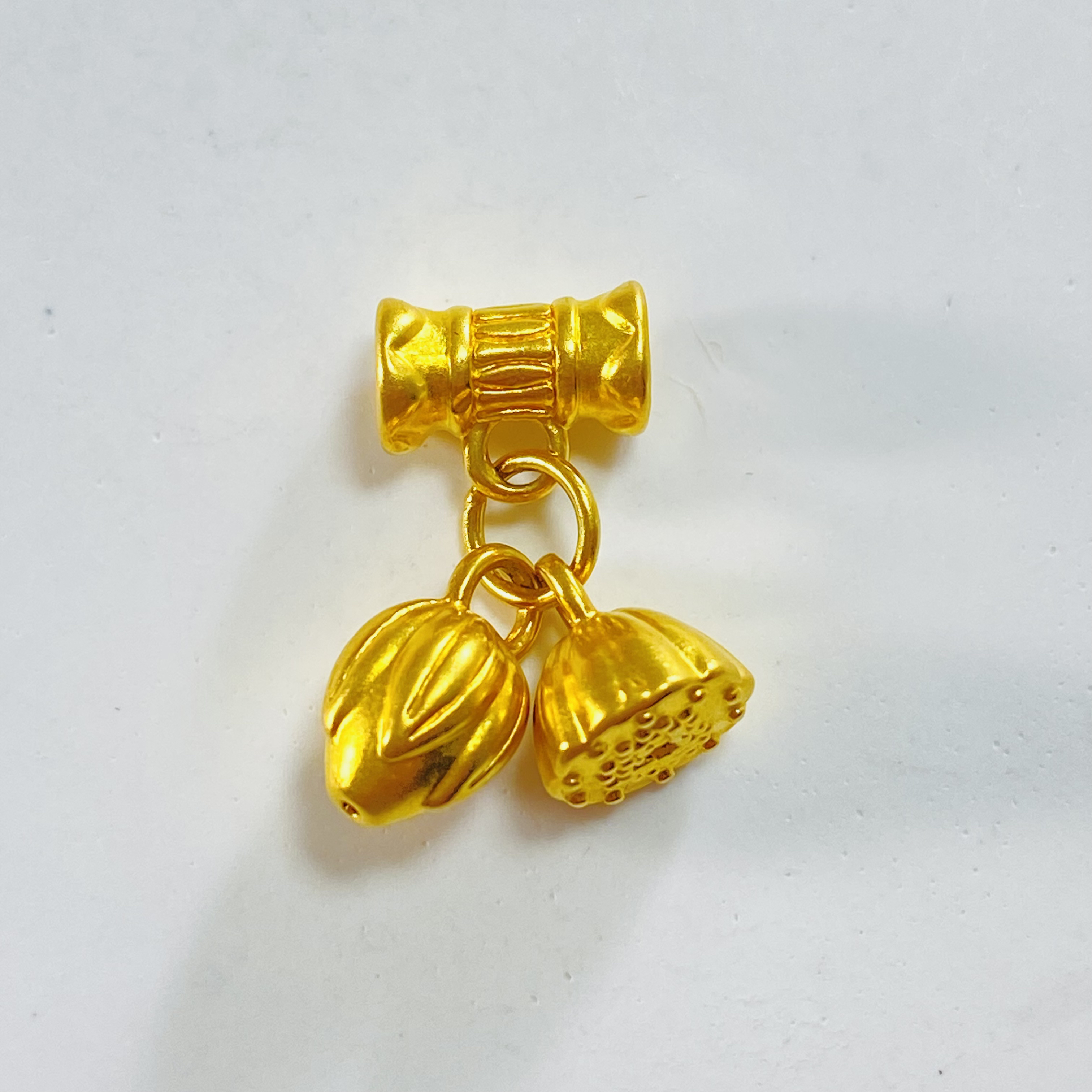 足金999 黄金弯管两世欢 0.55