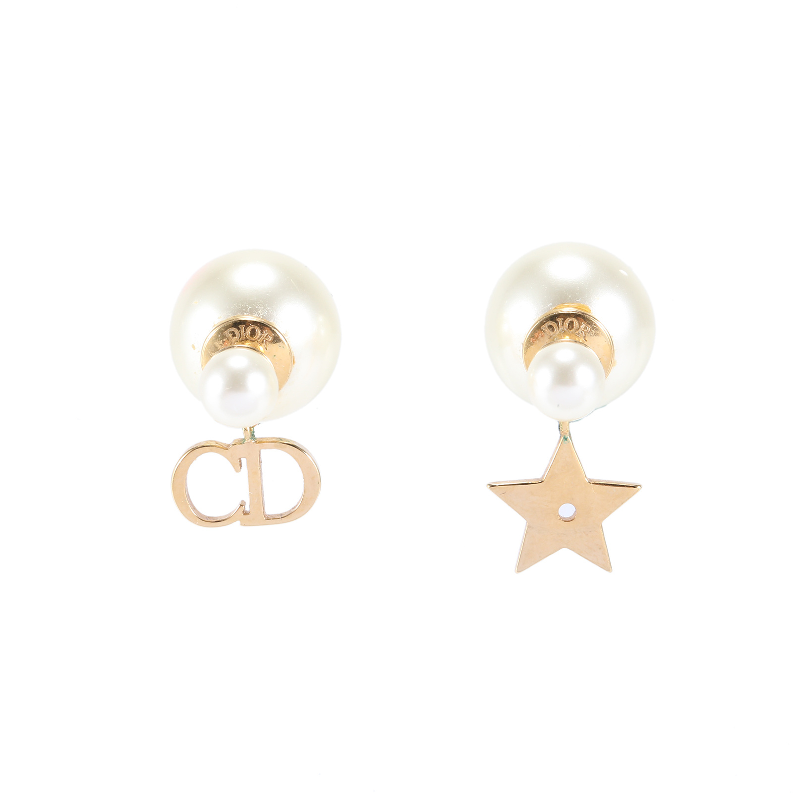 全新未使用  小花汤汤/P204411662/DIOR 星星珍珠 耳钉