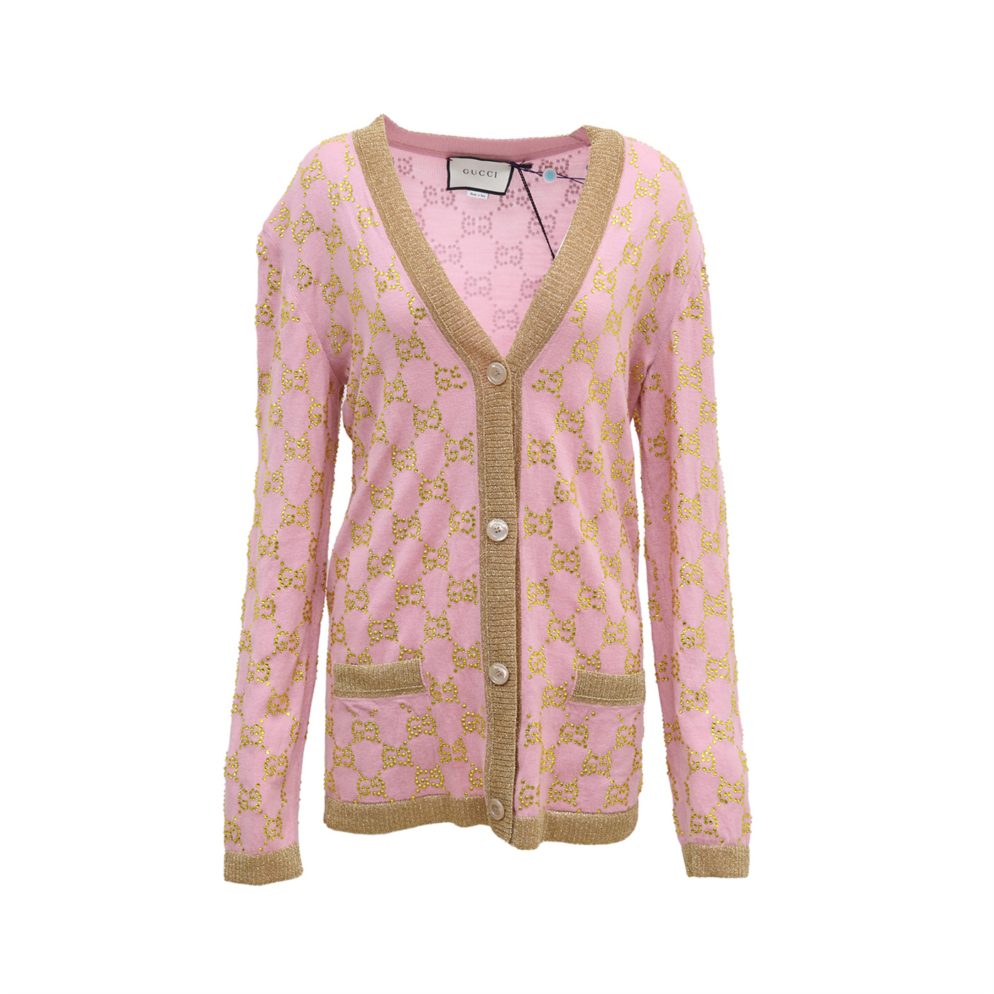 全新未使用  小花汤汤/P204306769/GUCCI 开衫 粉色