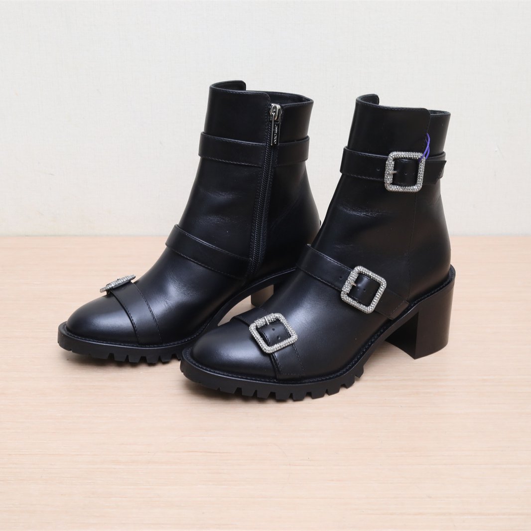全新未使用  小花汤汤/P253289216/JIMMYCHOO 短靴 黑色