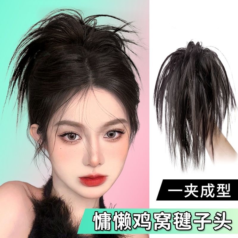 非金属亚克力发饰网红鸡窝丸子头小众辣妹头饰发苞懒人蓬松抓夹
