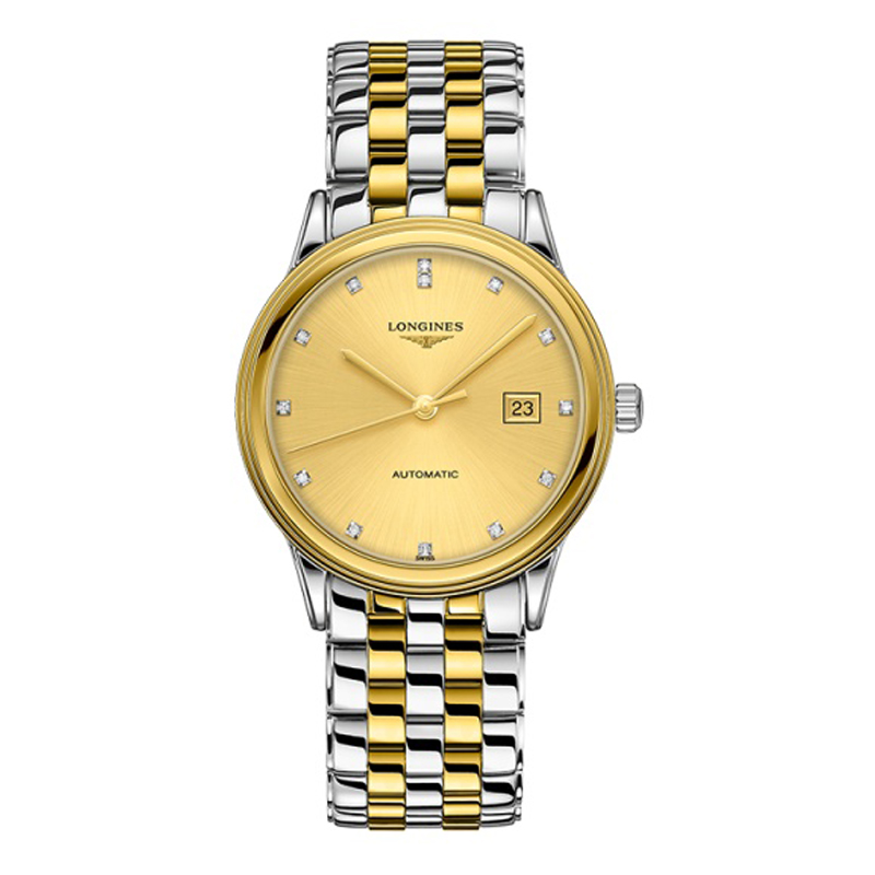 95新 Longines/浪琴 军旗钻石刻L4.984.3.37.7/21年全套/40M/A组