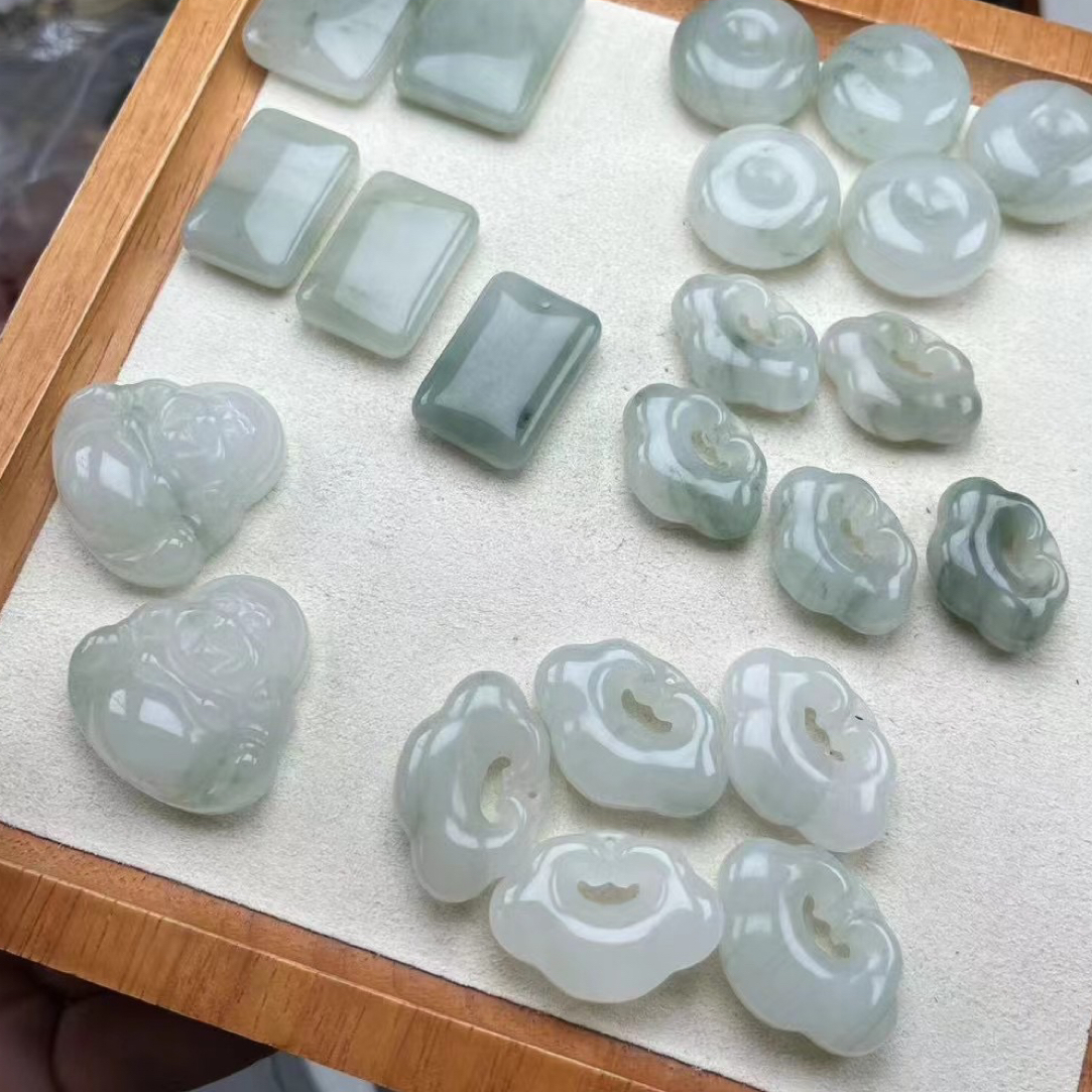 新疆金丝玉天然祥云锁吊坠 无事牌平安扣