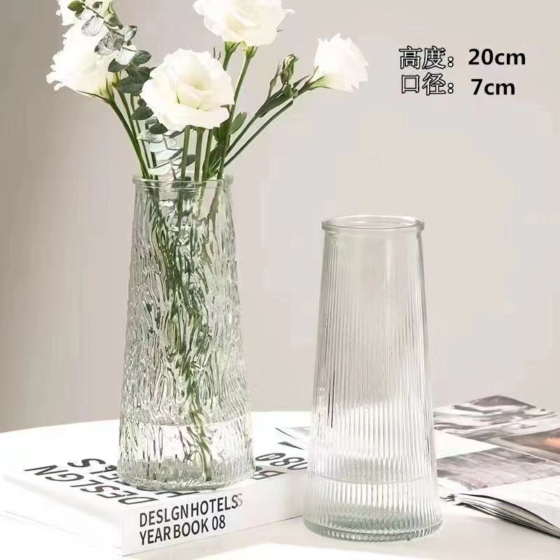 【两只装】玻璃花瓶家用时尚美观大气上档次