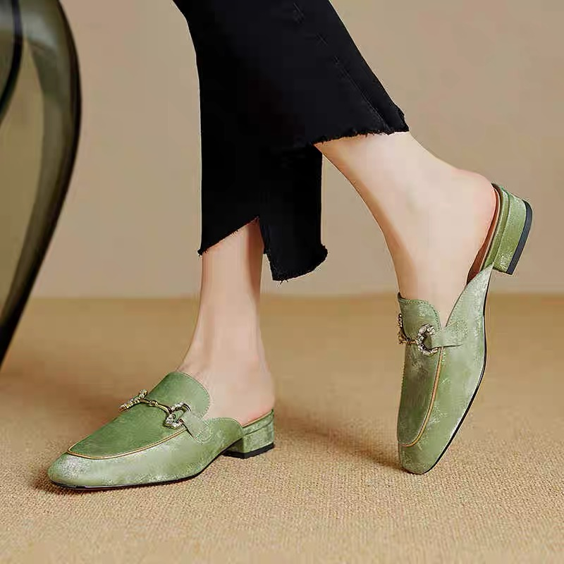 GD KMJ丝绸羊皮 丝滑的碰撞穆勒半拖~CK3591