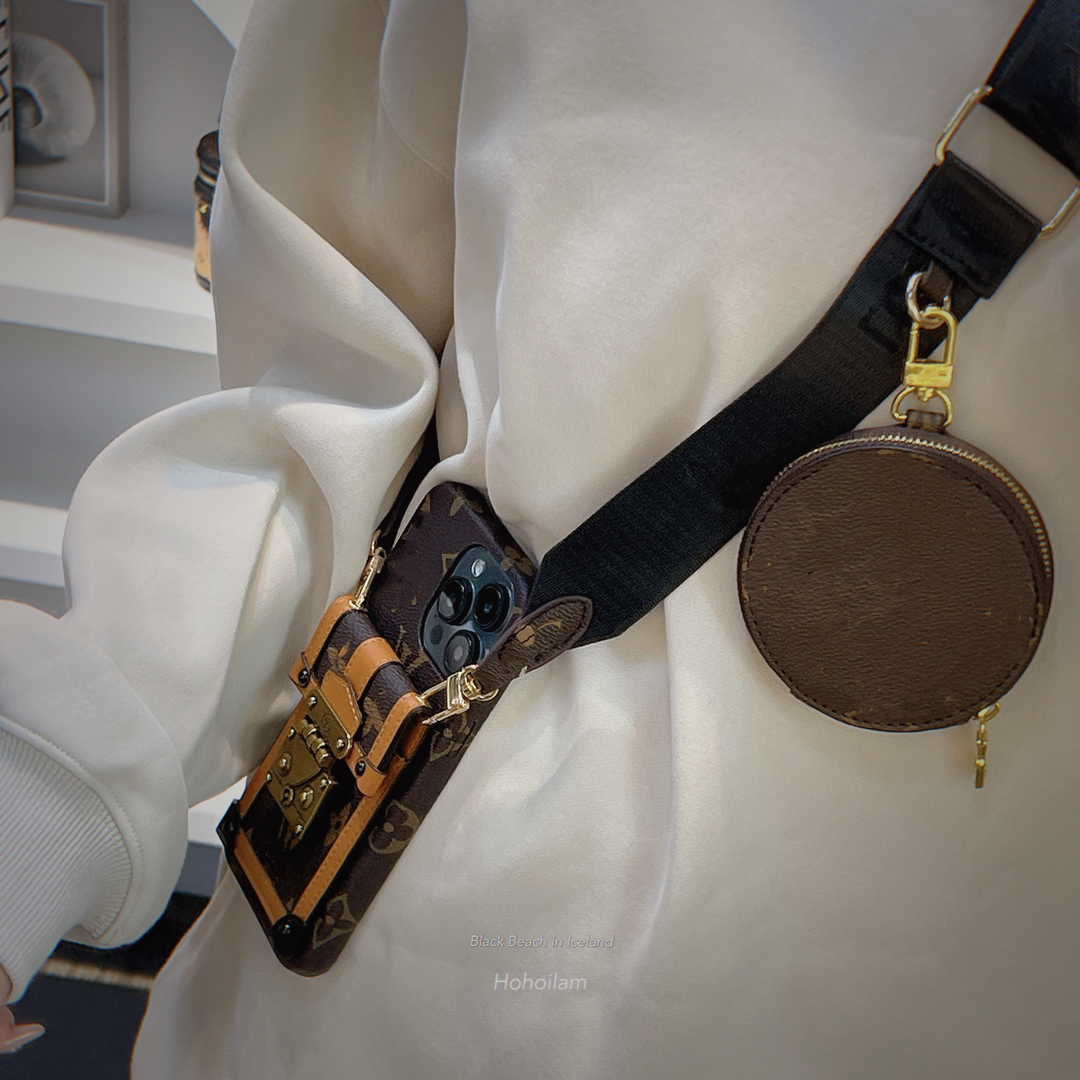 【三合一】苹果15promax保护套11斜挎防摔14手机壳硅胶12女神同款13