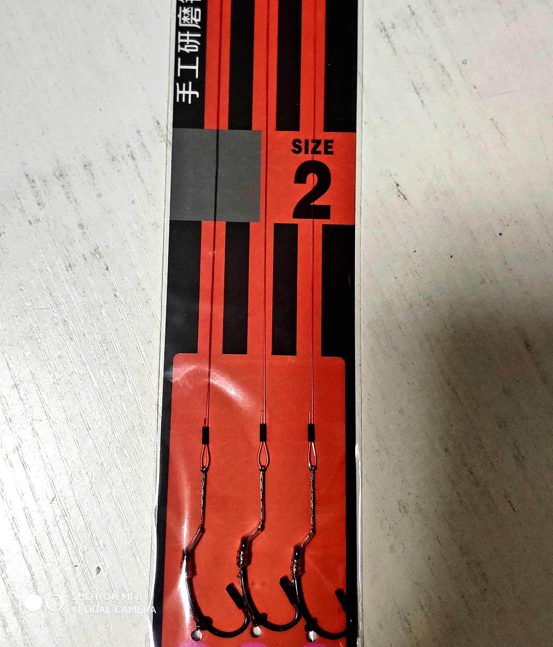 19、  长弯柄  研磨钩  成品子线钓组3支钩（需要上珠珠请备注）