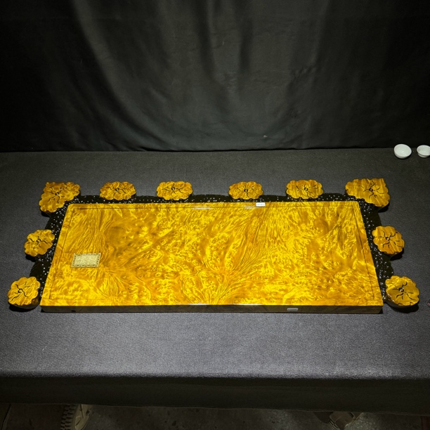 黄金樟实木手工整板根雕茶几茶盘家用茶具长方形泡台120*48*5