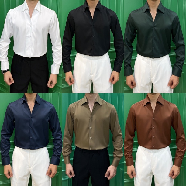 英伦气质款一片领衬衫纯色