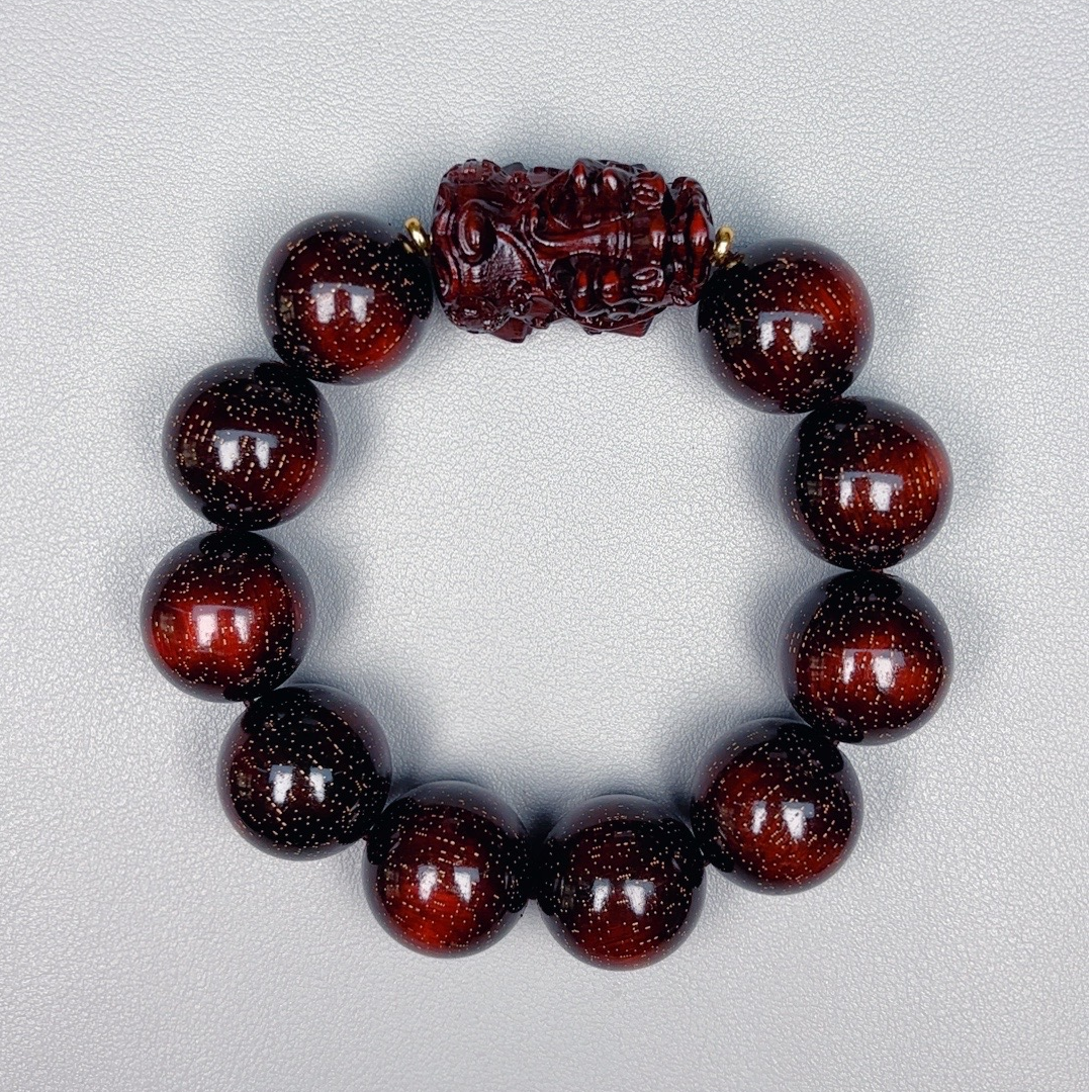 2.0规格金星紫檀配貔貅配刺绣礼盒