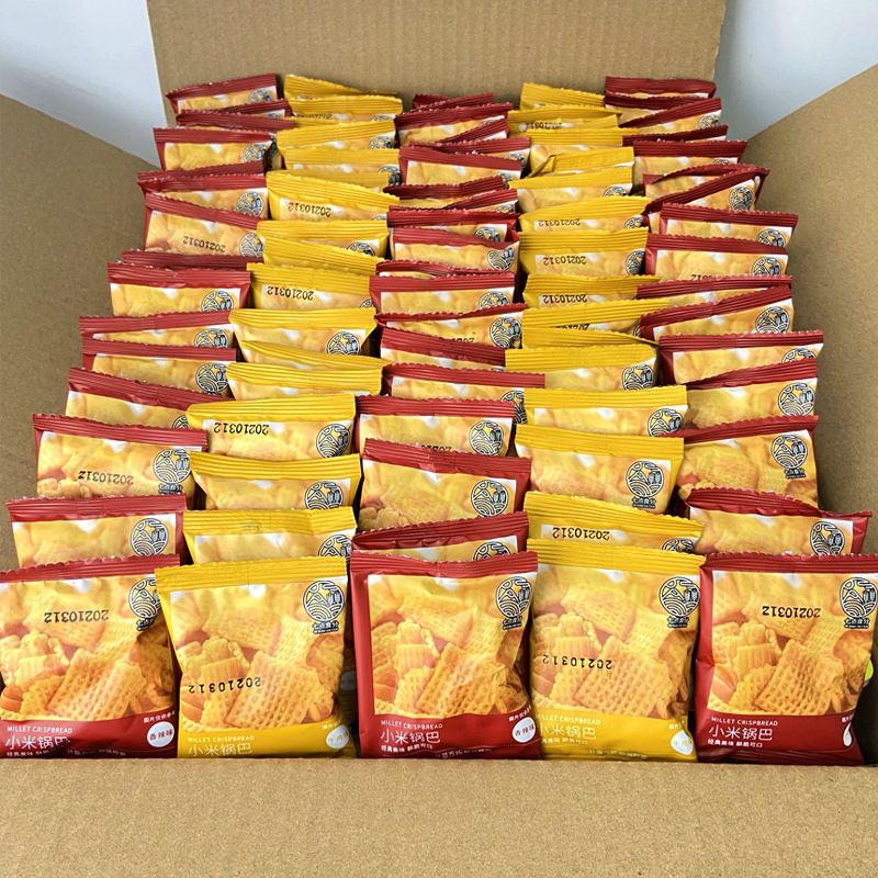 【疯抢9.9整箱】锅巴零食香辣麻辣味批发整箱散装小包装膨化食品